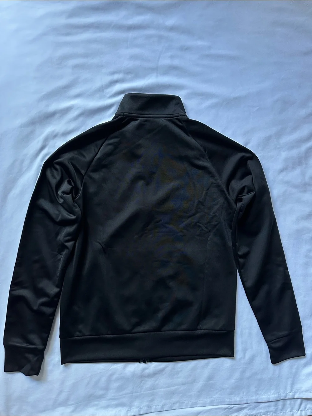 adidas Black Track Jacket with White Three-Stripes